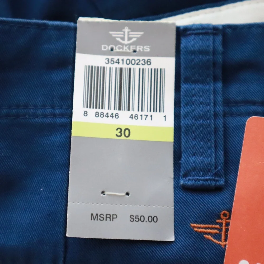 Dockers‎ Shorts Mens 30 Pacific Classic Fit Cargo Outdoor Casual Cotton Blue NWT